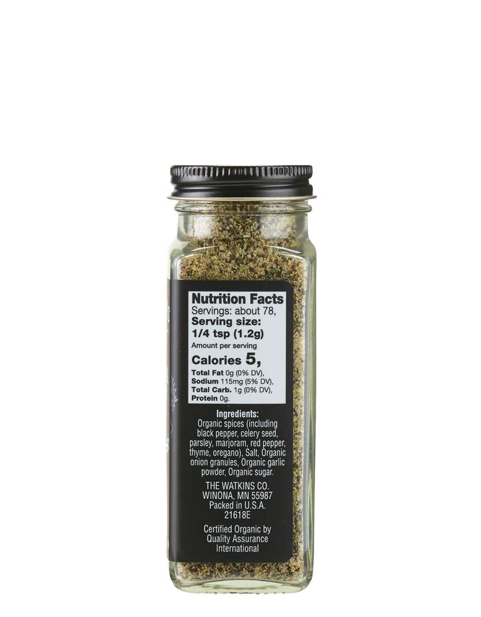 Organic Seafood & Poultry Seasoning, 3.3 oz