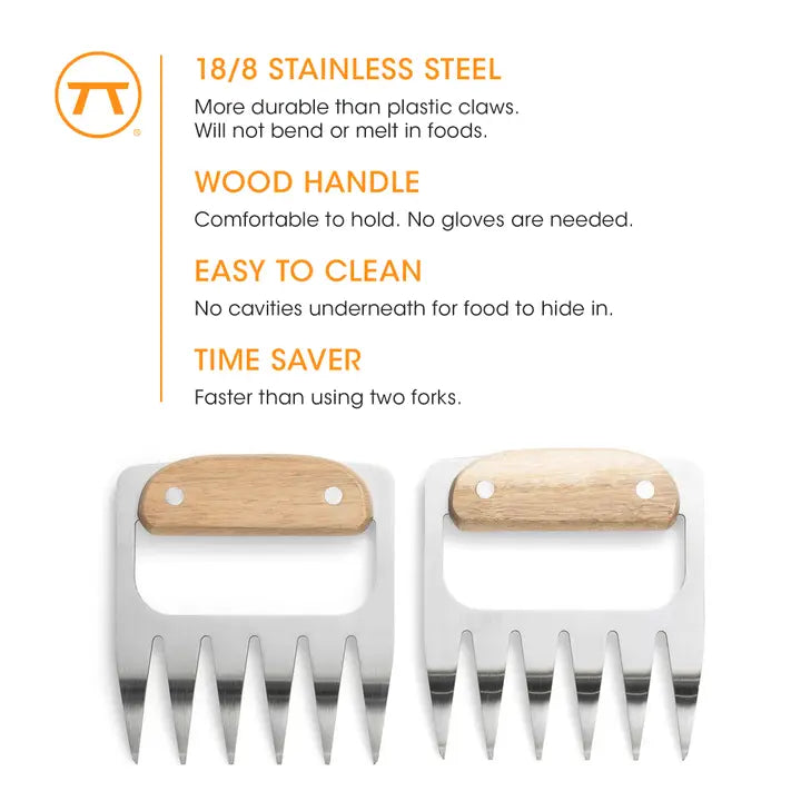 Stainless Steel Meat Shredding Bear Claws,4.4" X 4.2"