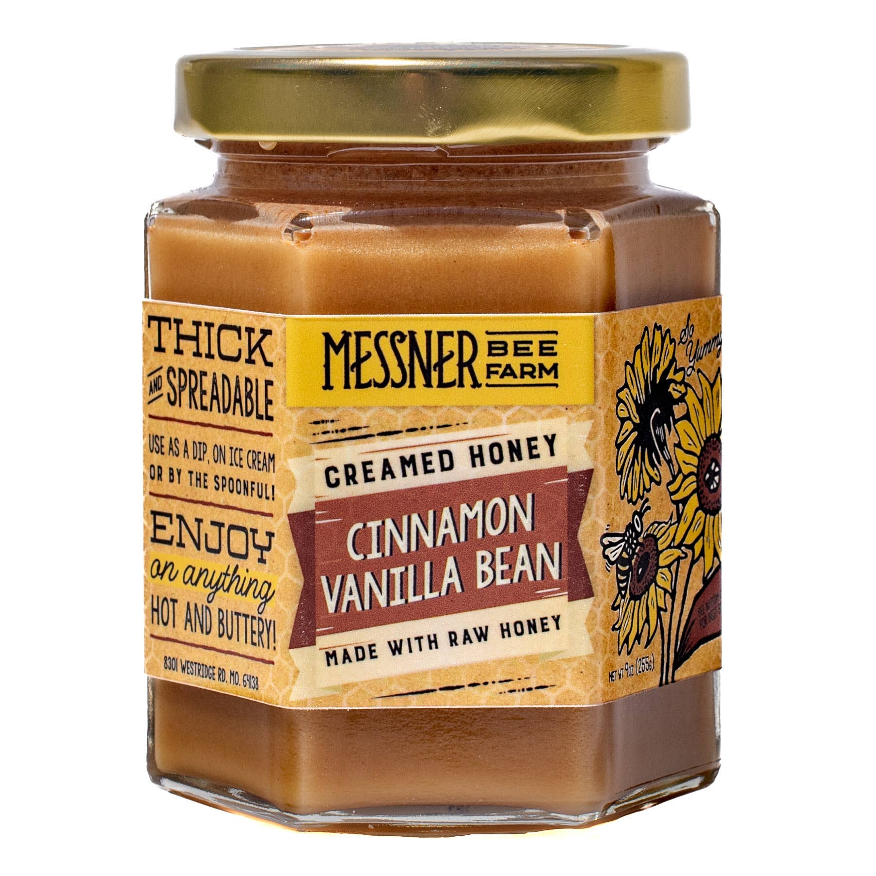 Cinnamon Vanilla Bean Creamed Honey | Messner Bee Farm