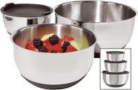 OGGI Stainless Steel Bowls w/lids Set/3