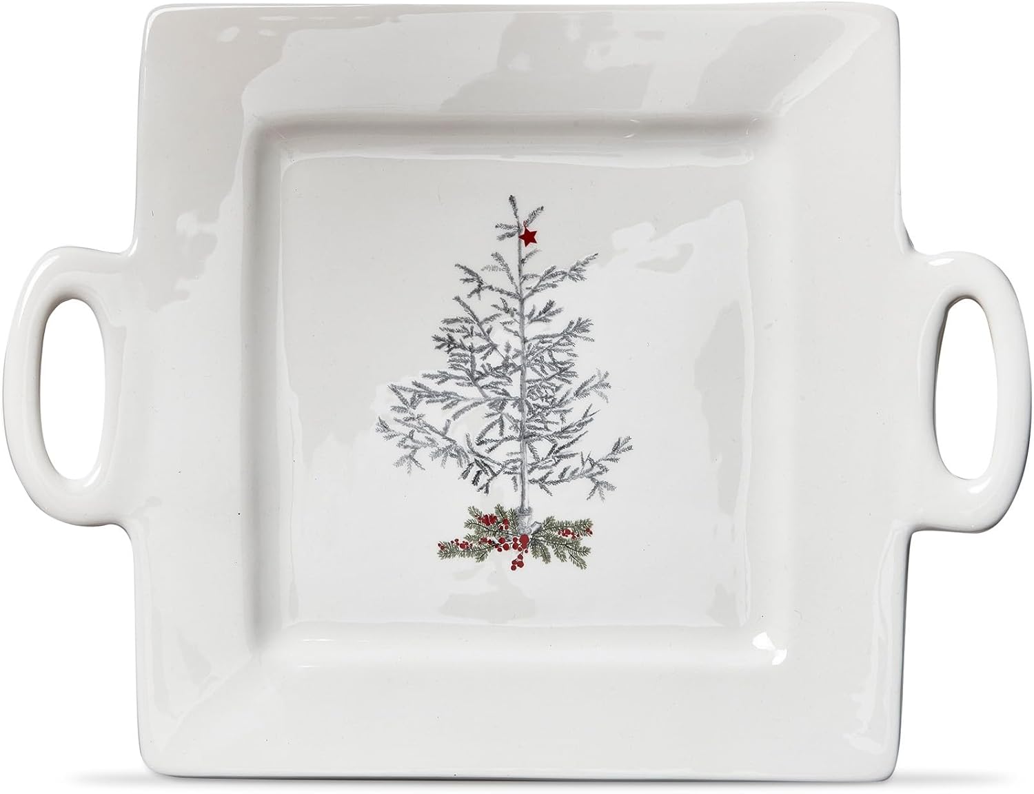 tag Farmhouse Christmas Square Platter