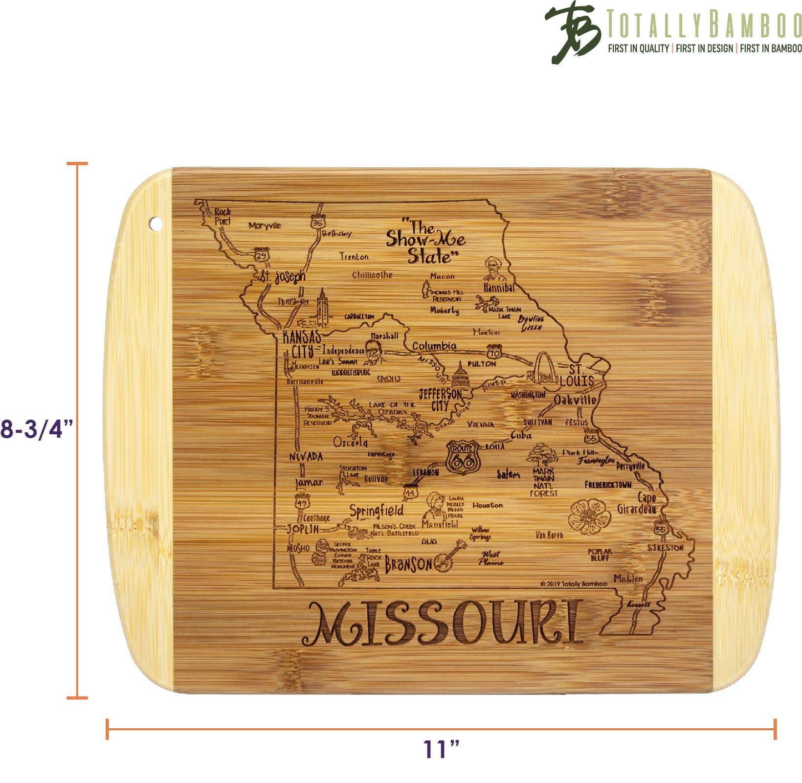 A Slice of Life Missouri Cutting & Charcuterie Board