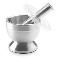 Stainless Steel Mortal And Pestle With Cover | HIC Kitchen