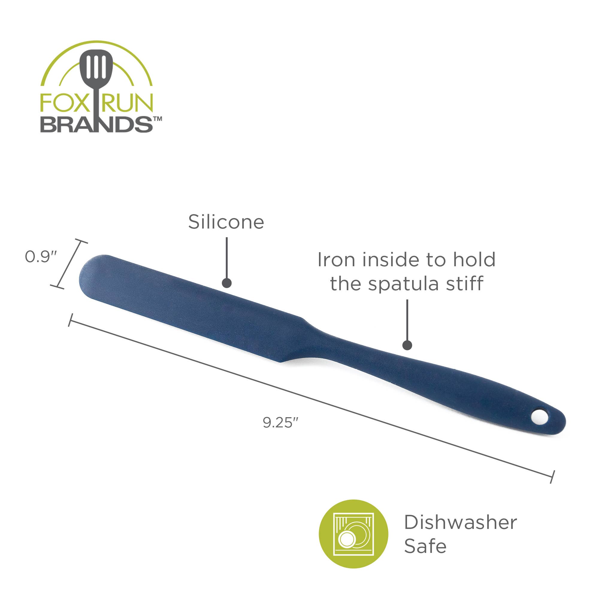 Navy Silicone Icing Spatula, Spreader, 9"| Fox Run