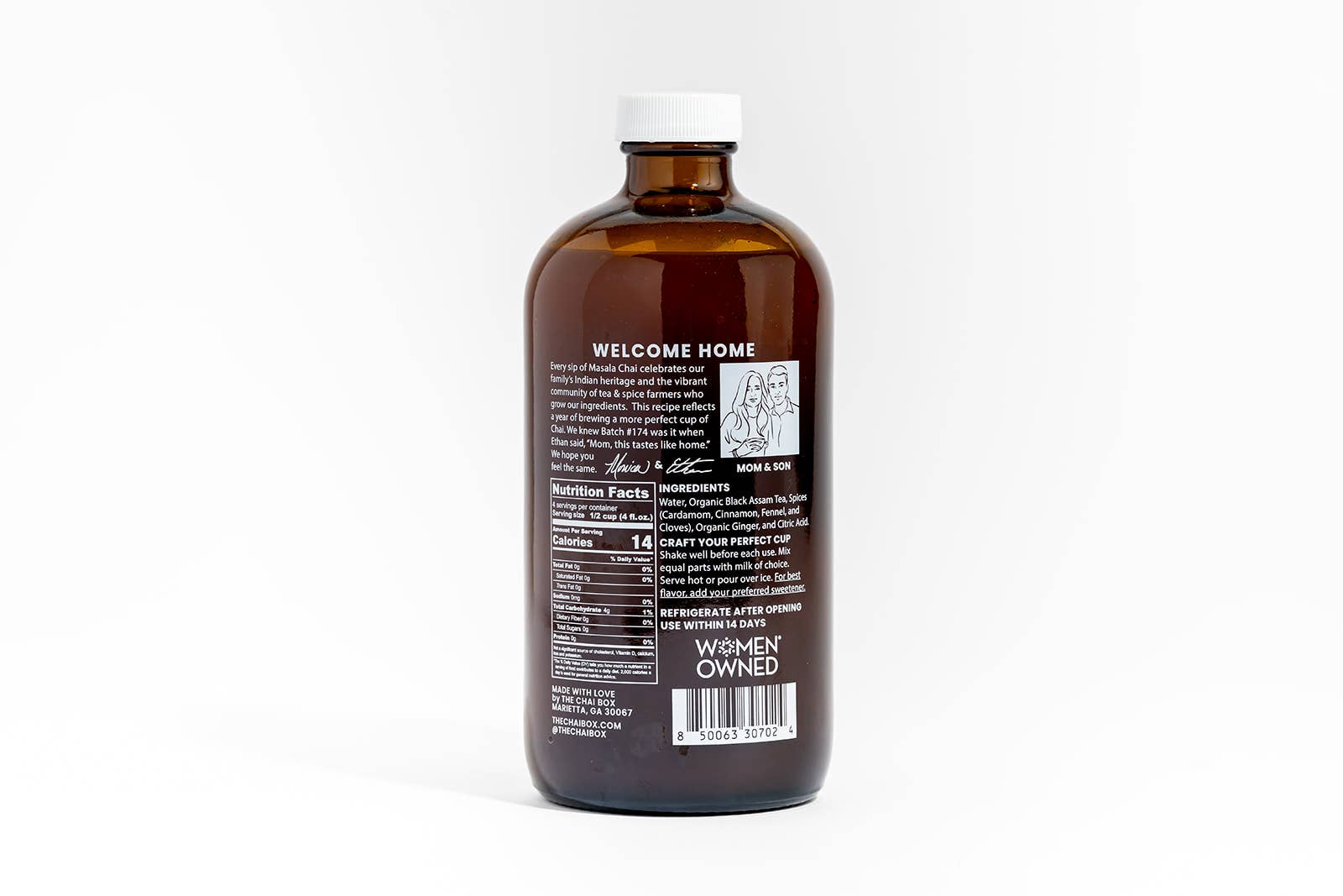 Chai Concentrate 16 oz Glass Bottle | The Chai Box