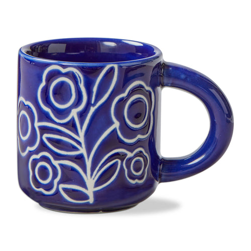 Zoey Espresso Cup - Blue Stoneware
