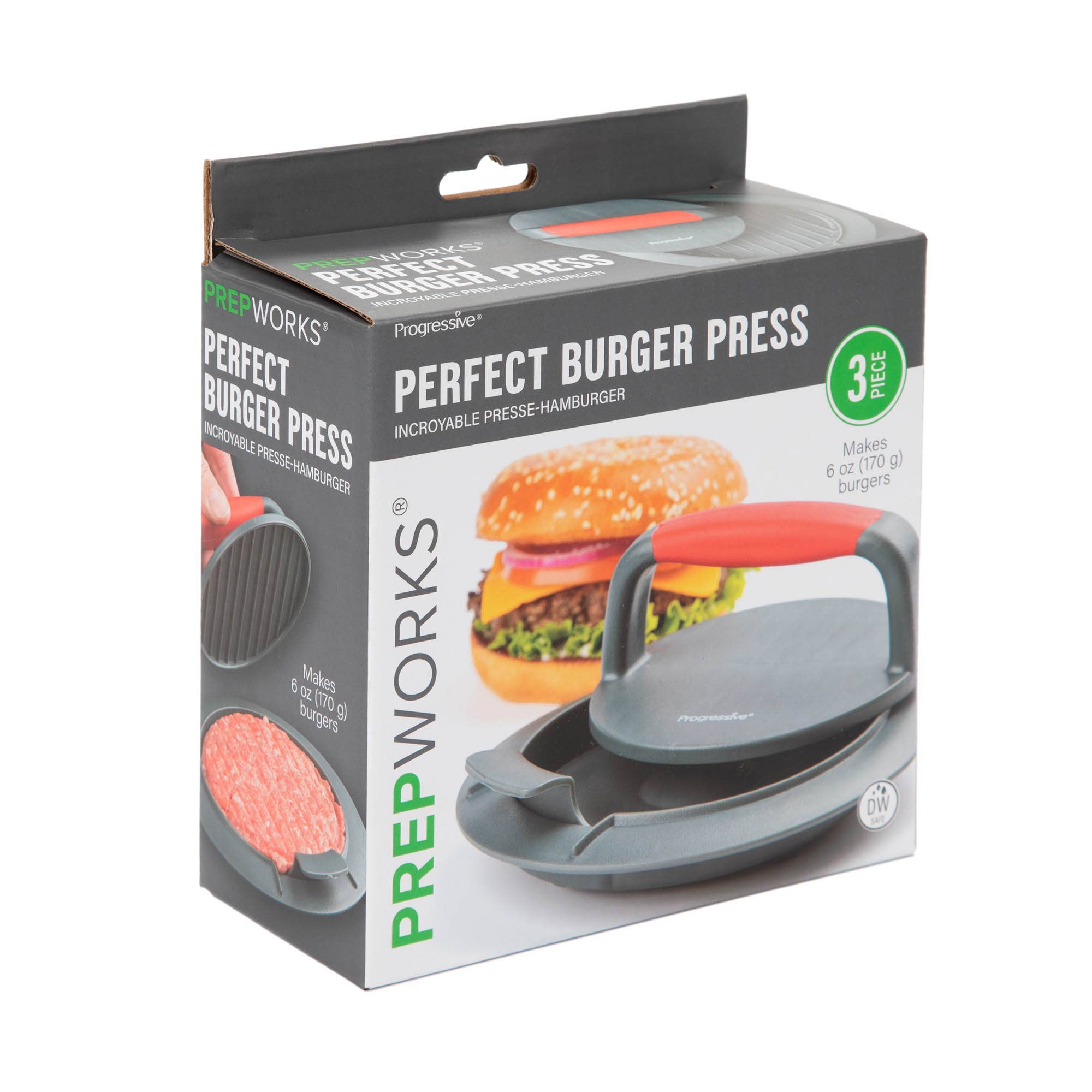 Progressive Burger Press, 3-Piece Set, 4.5-Inch | HIC Kitchen