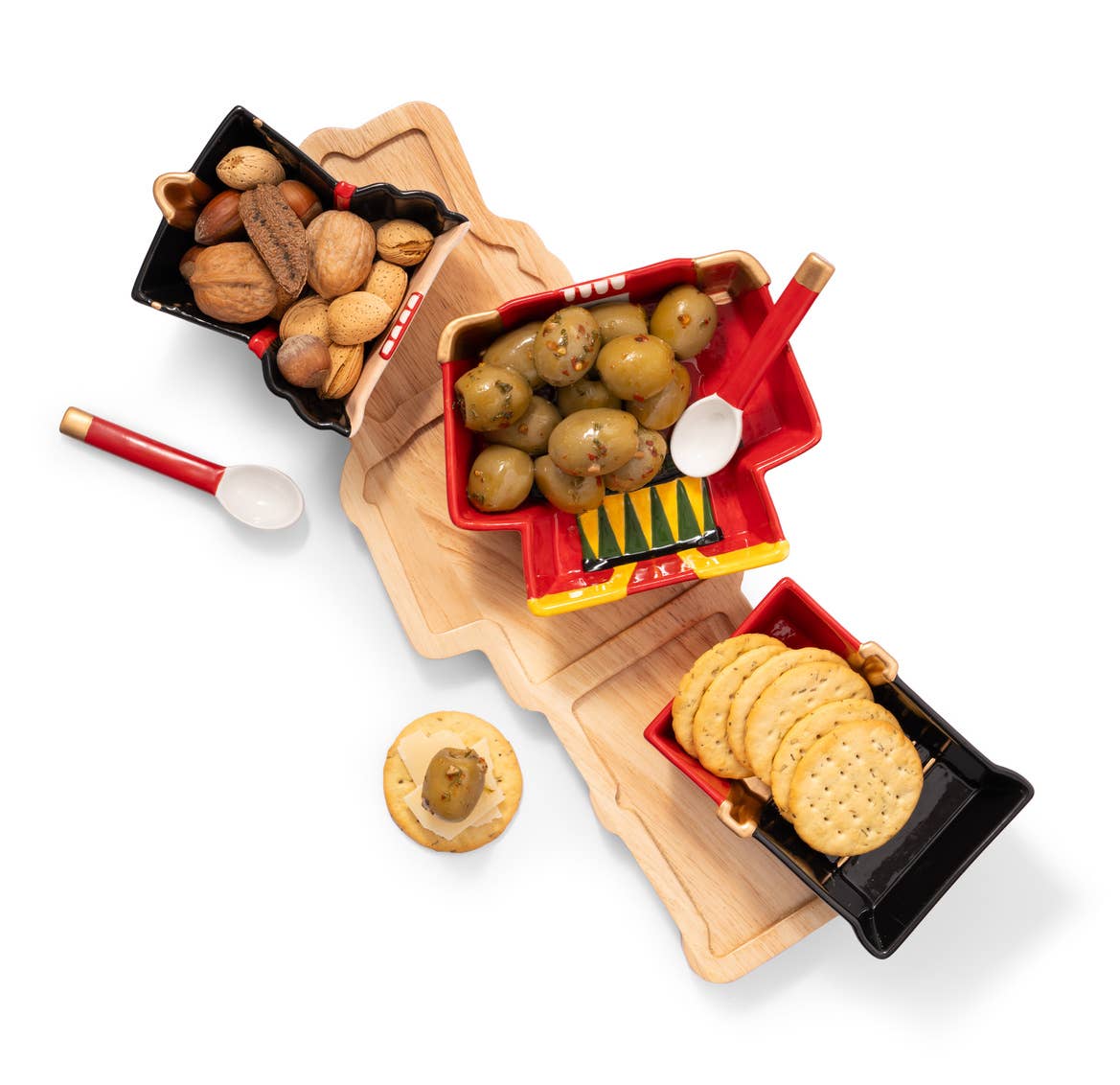 Nutcracker Appetizer Server with Wood Board