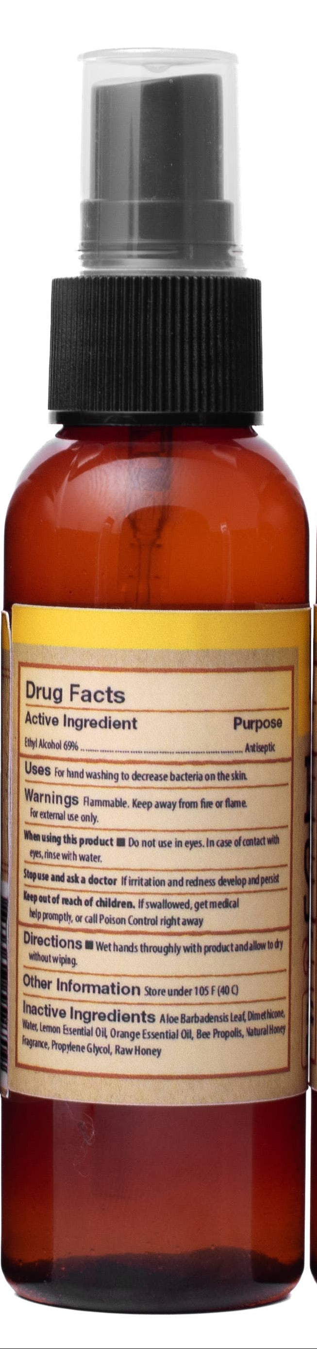 Citrus Peel & Honey Hand Sanitizer - 2oz Spray | Messner Bee Farm