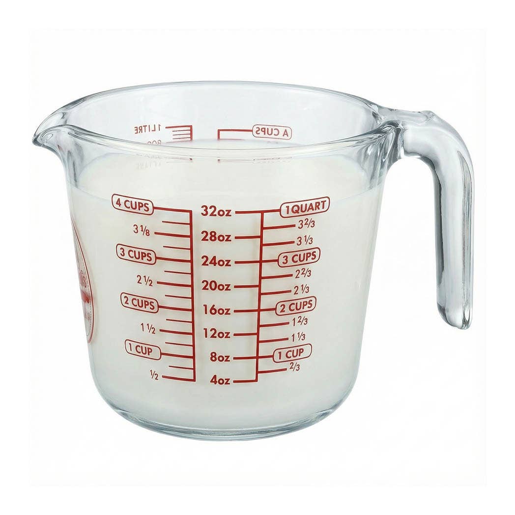 Glass Measuring Cup, 4 Cup Capacity | HIC Kitchen