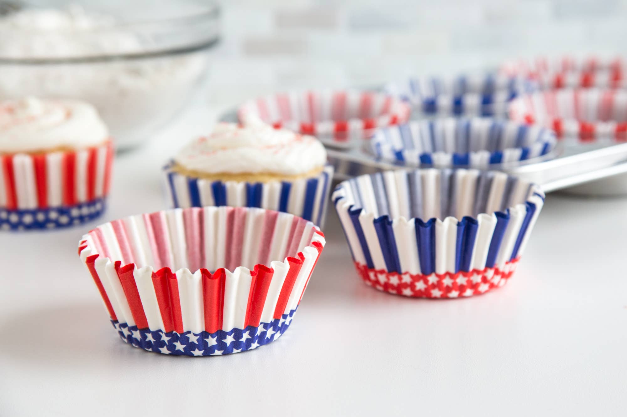 Fox Run Patriotic Bake Cups, 50 Count