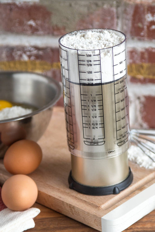 2 Cup Adjust-A-Cup, Satin, 3.25" x 6" | KitchenArt Pro