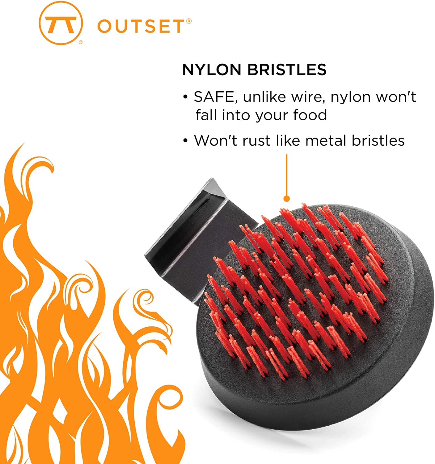 Outset Nylon Pizza Stone Brush