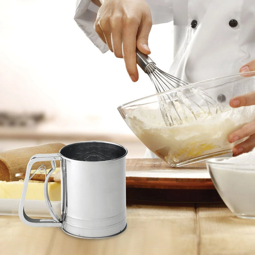 Stainless Steel Flour Sifter, 3 Cup  | Mrs. Anderson's Baking