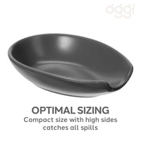 OGGI Ceramic Spoon Rest- Matte Grey