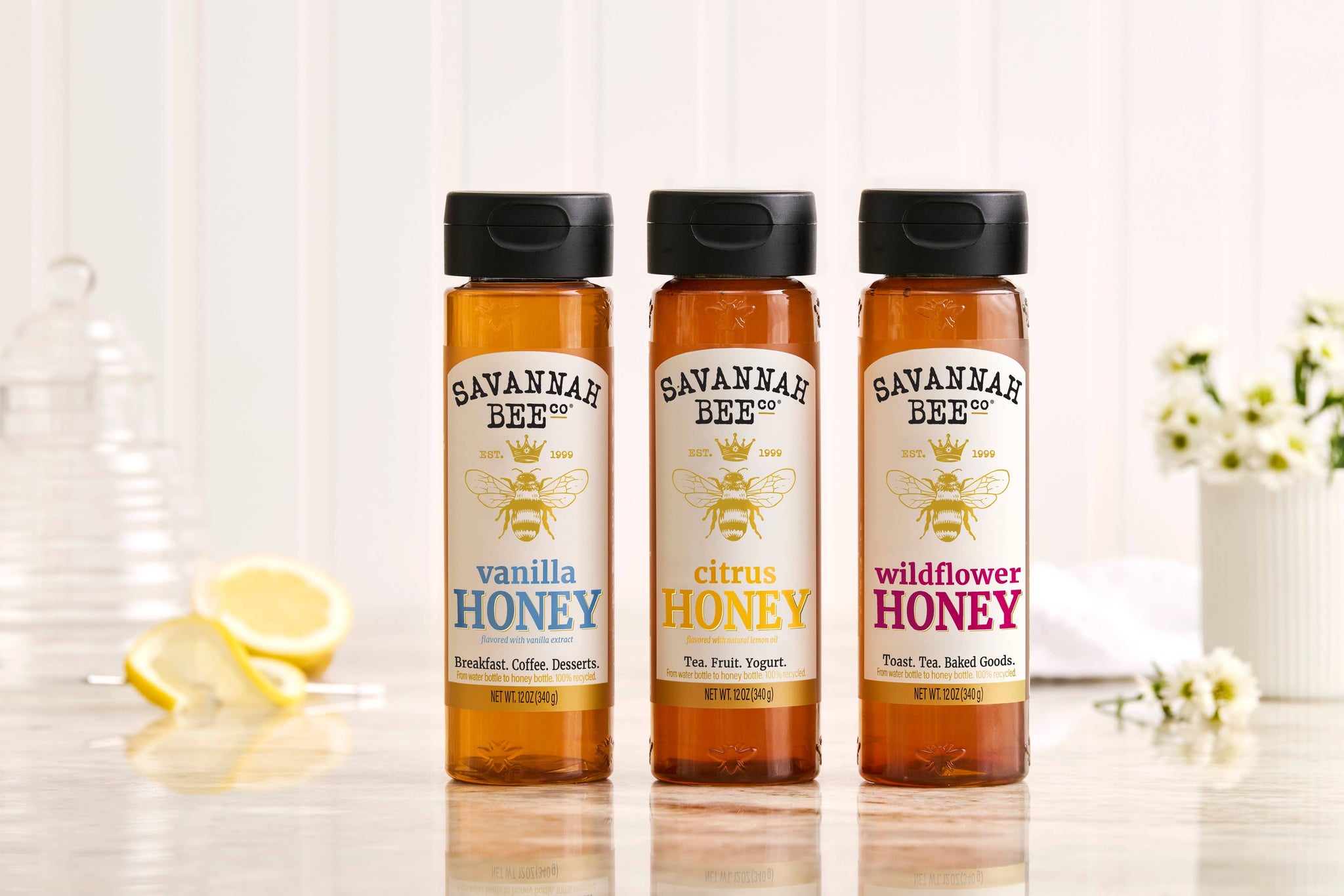 12oz Plastic Squeeze Vanilla Honey | Savannah Bee