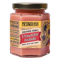 Strawberry Rhubarb Creamed Honey | Messner Bee Farm