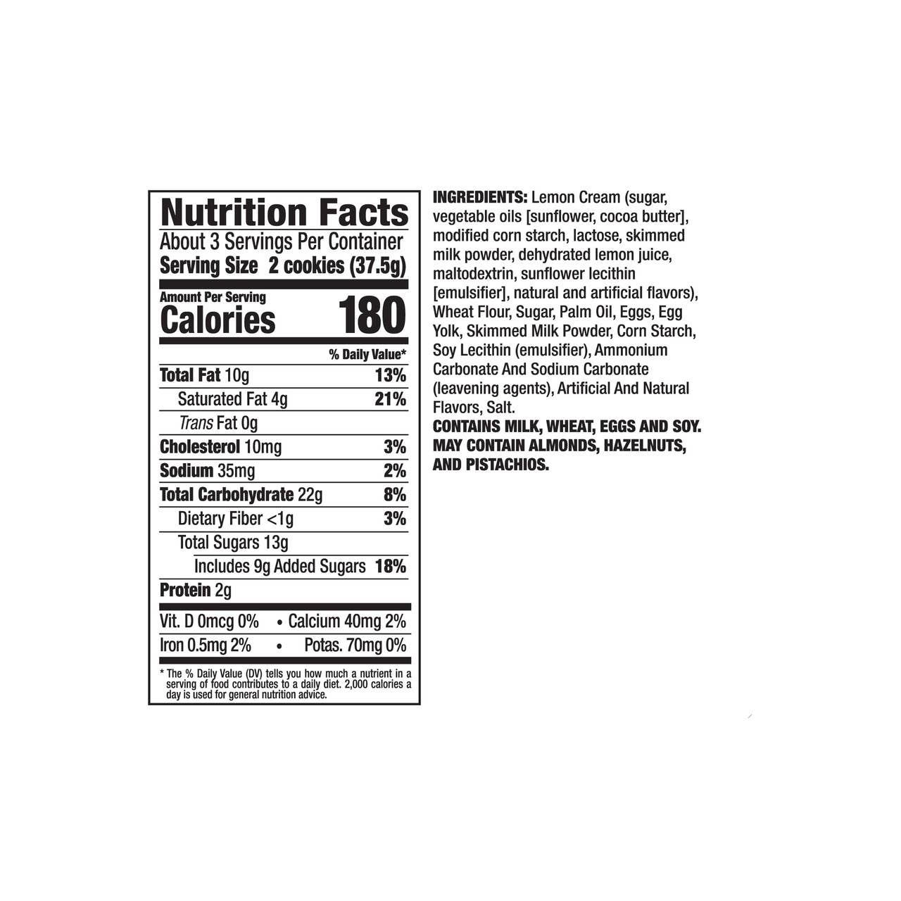 Italian Lemon Cream Filled Cookies