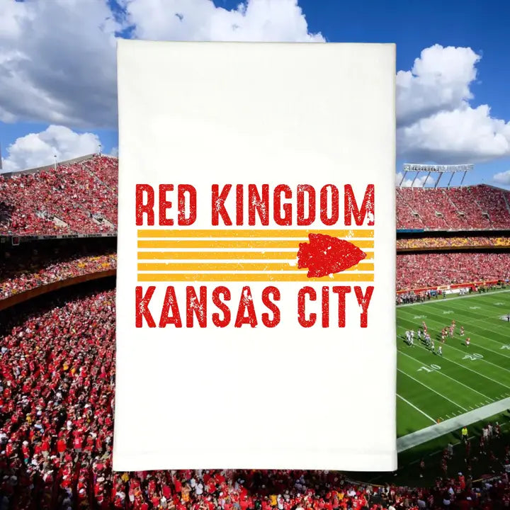 Kansas City Chiefs Red Kingdom Tea Towel