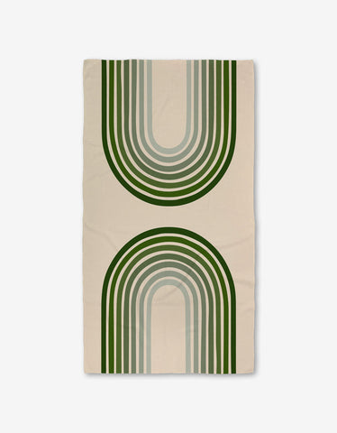 Olive Arches Bath Towel by Geometry