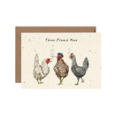 Hester & Cook Three French Hens Christmas Card