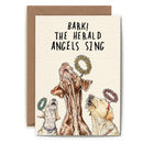 Hester & Cook Bark the Hearald Angels Sing Christmas Card