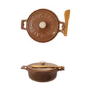 Stoneware Brie Baker W/Lid & Bamboo Spreader