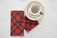 Hester & Cook Red Plaid  Napkins