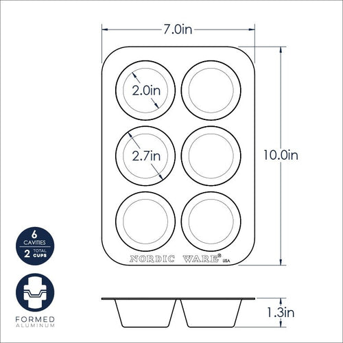 Nordic Ware Compact Ovenware Muffin Pan