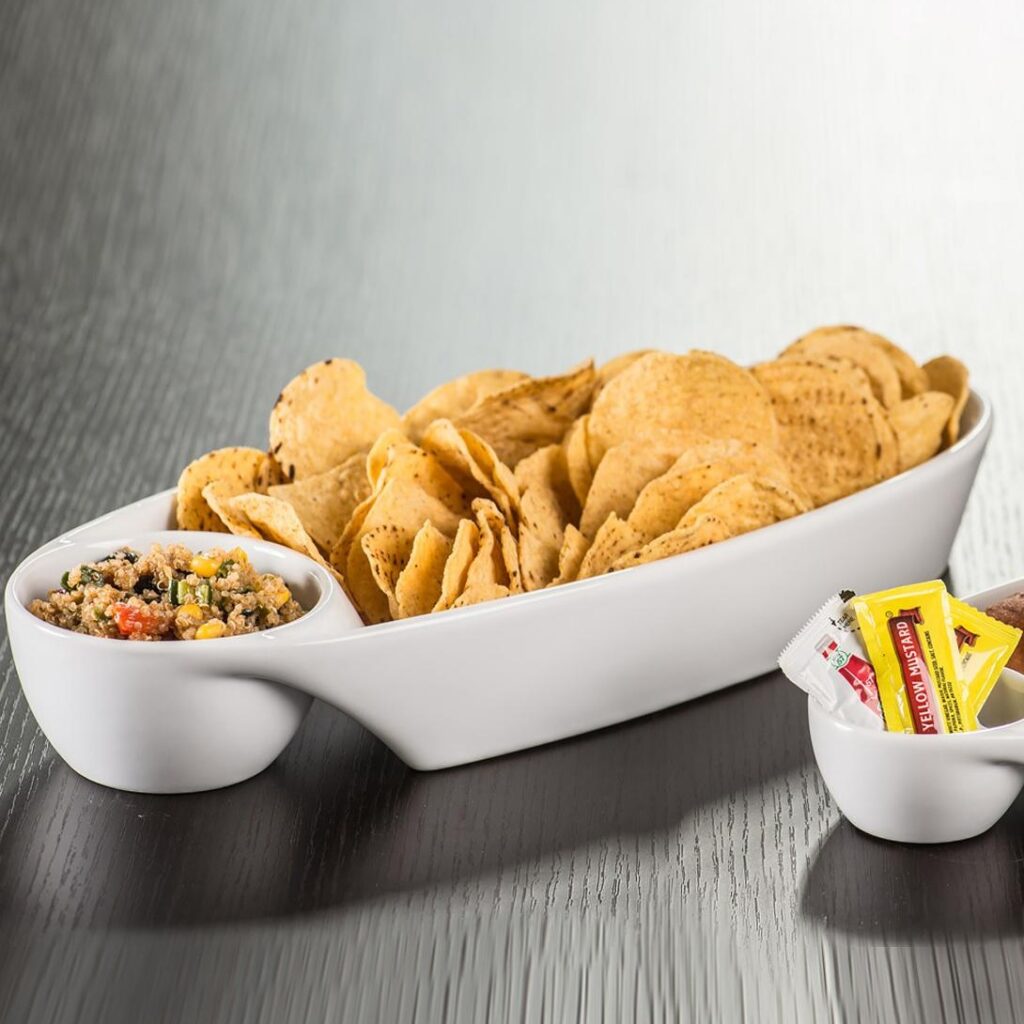 Oval Chip & Dip Plate