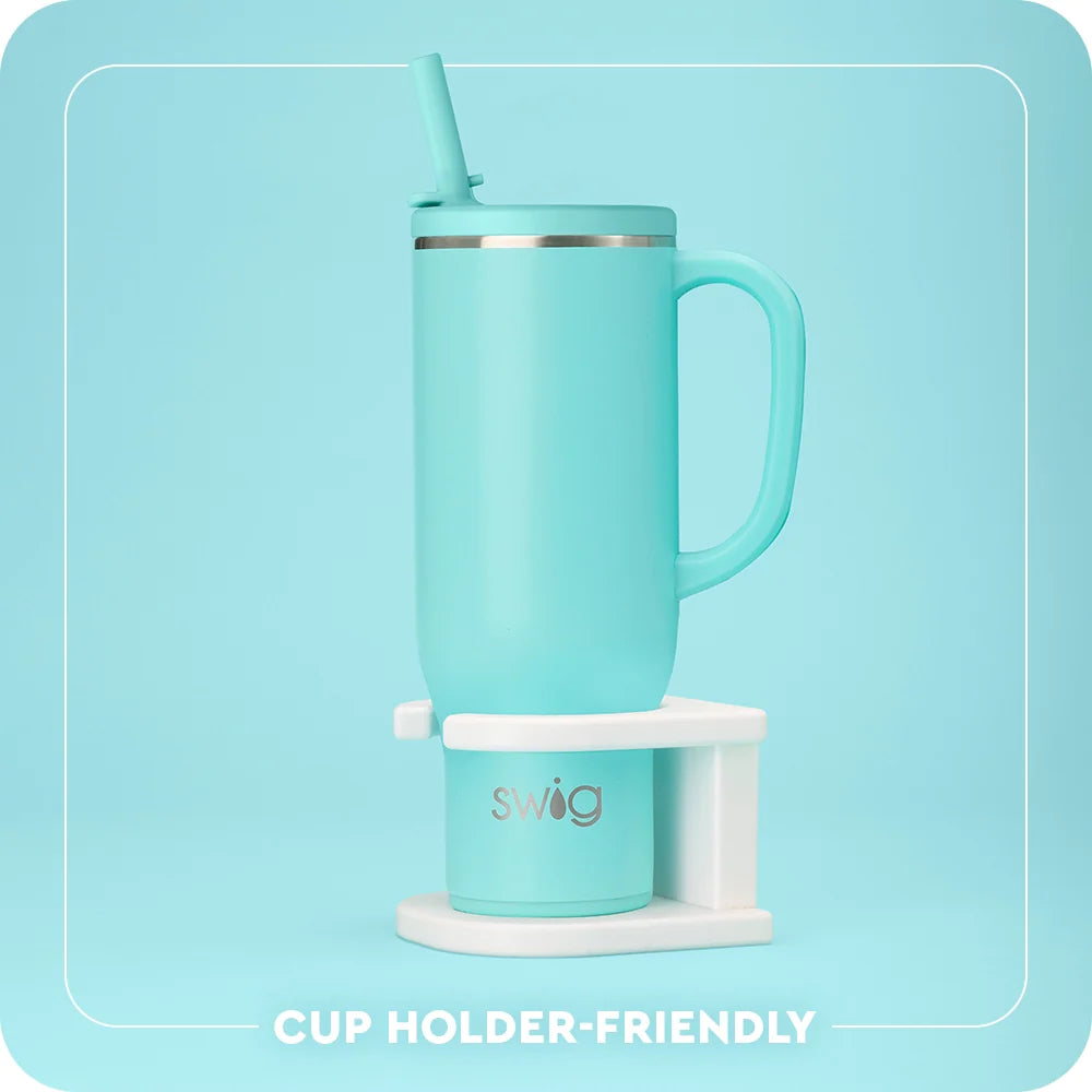 Saddle Stitch Cognac Mega Mug 30oz | SWIG