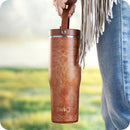 Saddle Stitch Cognac To-Go Tumbler 30oz | SWIG
