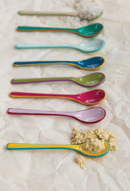 Enameled Stainless Steel Salt & Pepper Spoon with Colored Edge, 8 Styles