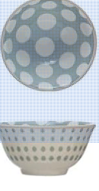 Stoneware Pinch Pot w/ Pattern, Multi Color - Sold Separately