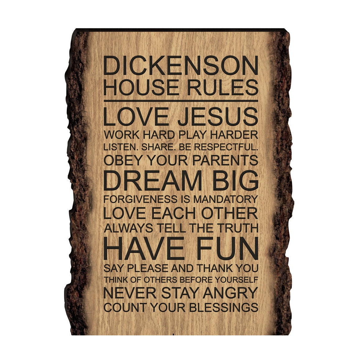 Faux Sliced Log Sign - Customizable