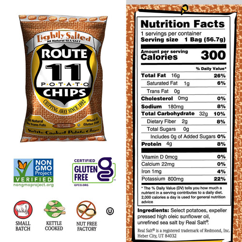 Lightly Salted Potato Chips (2oz) | Route 11