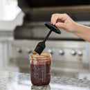 Jarware Silicone Black Basting Brush Lid For Wide Mouth