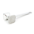 Aluminum meat tenderizer on a white background