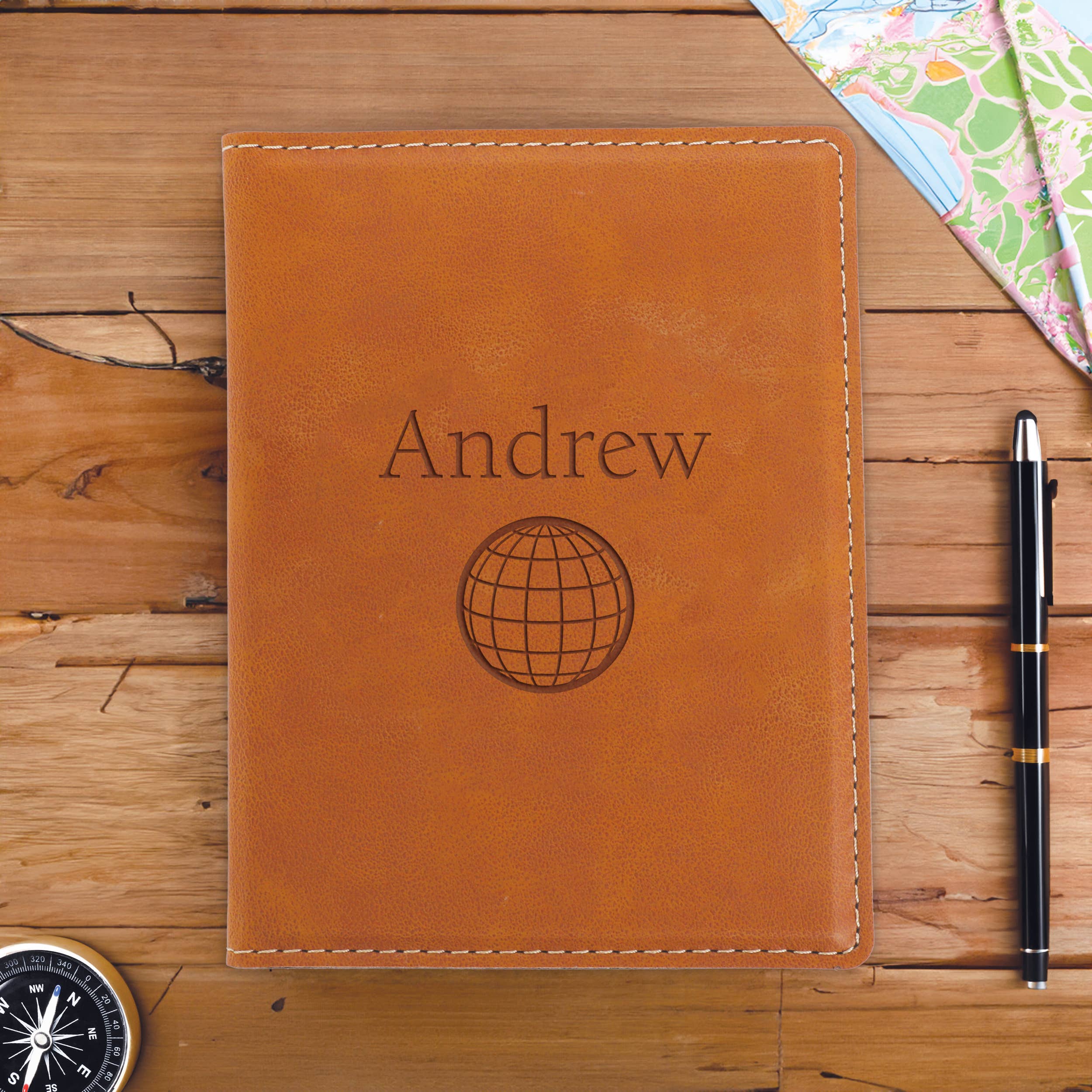 Faux Leather Passport Case - Laser Engravable