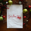 'Santa's Sleigh Tea Towel