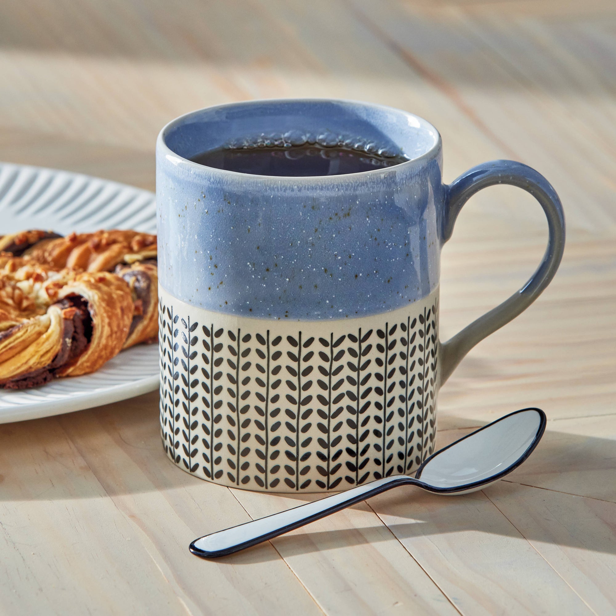 Wren Mug Blue Multi Stoneware Everyday