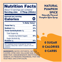 Naturally Sweetened Pumpkin Spice Syrup - 375ml