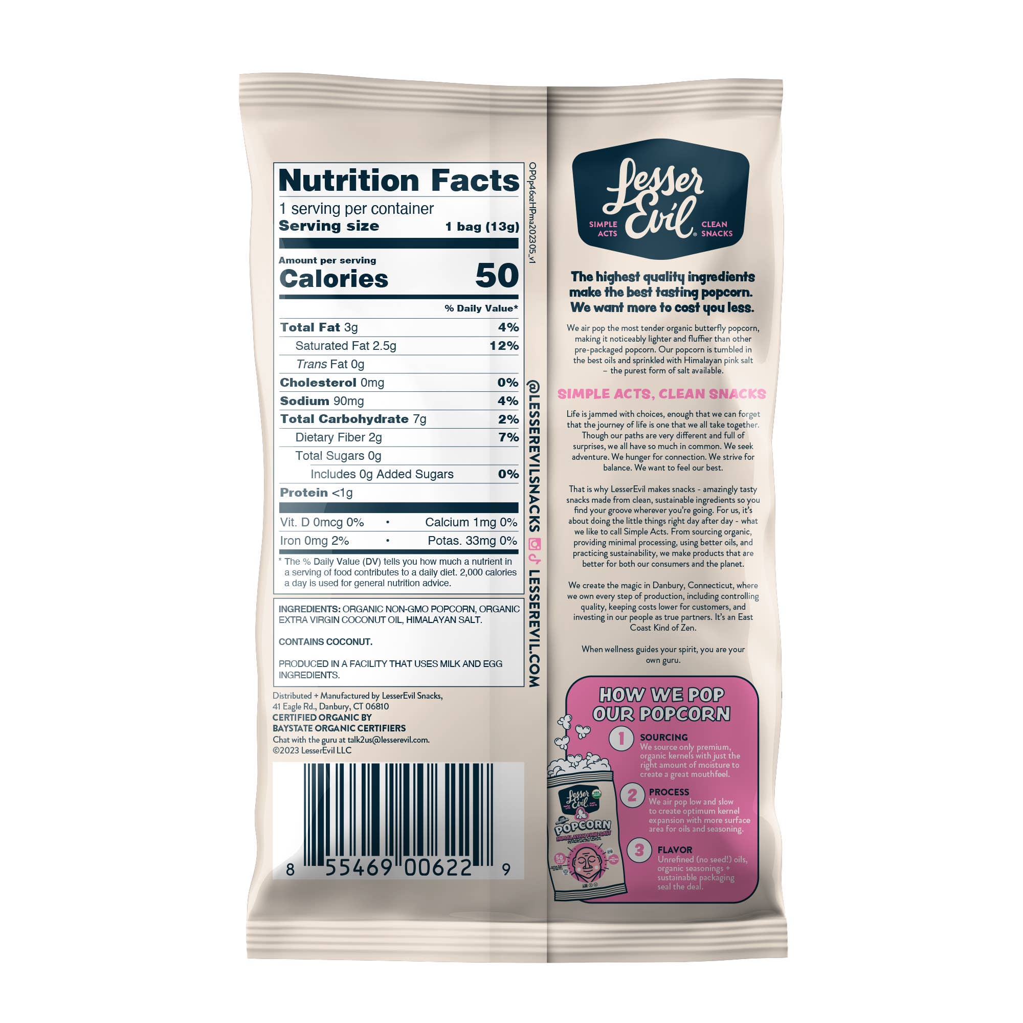 Organic Popcorn, Himalayan Pink