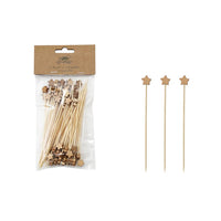 Bamboo Skewers with Star-Shaped Handles - Set of 50 | Finch + Fennel