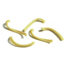 Yellow pasta on a white background