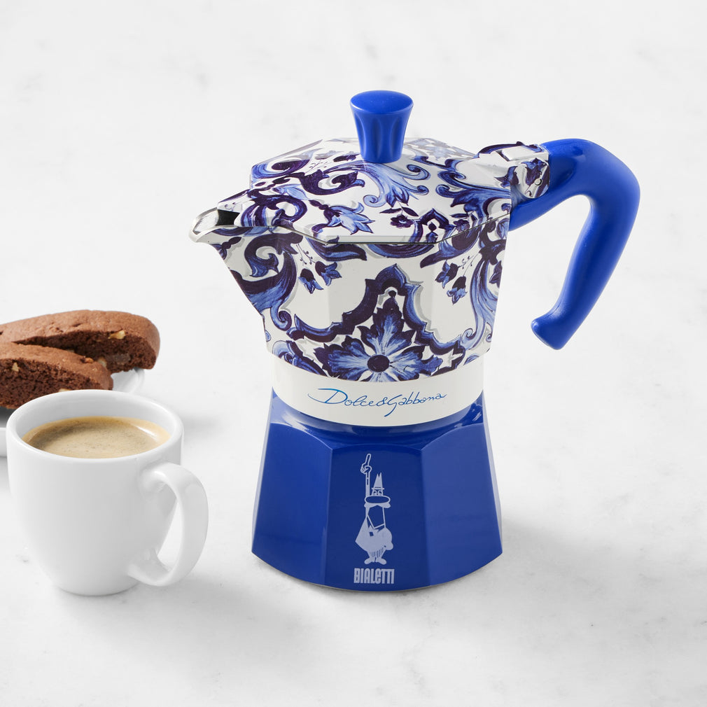 Moka Dolce & Gabbana Blue Mediterraneo 3-Cup Espresso Maker | Bialetti