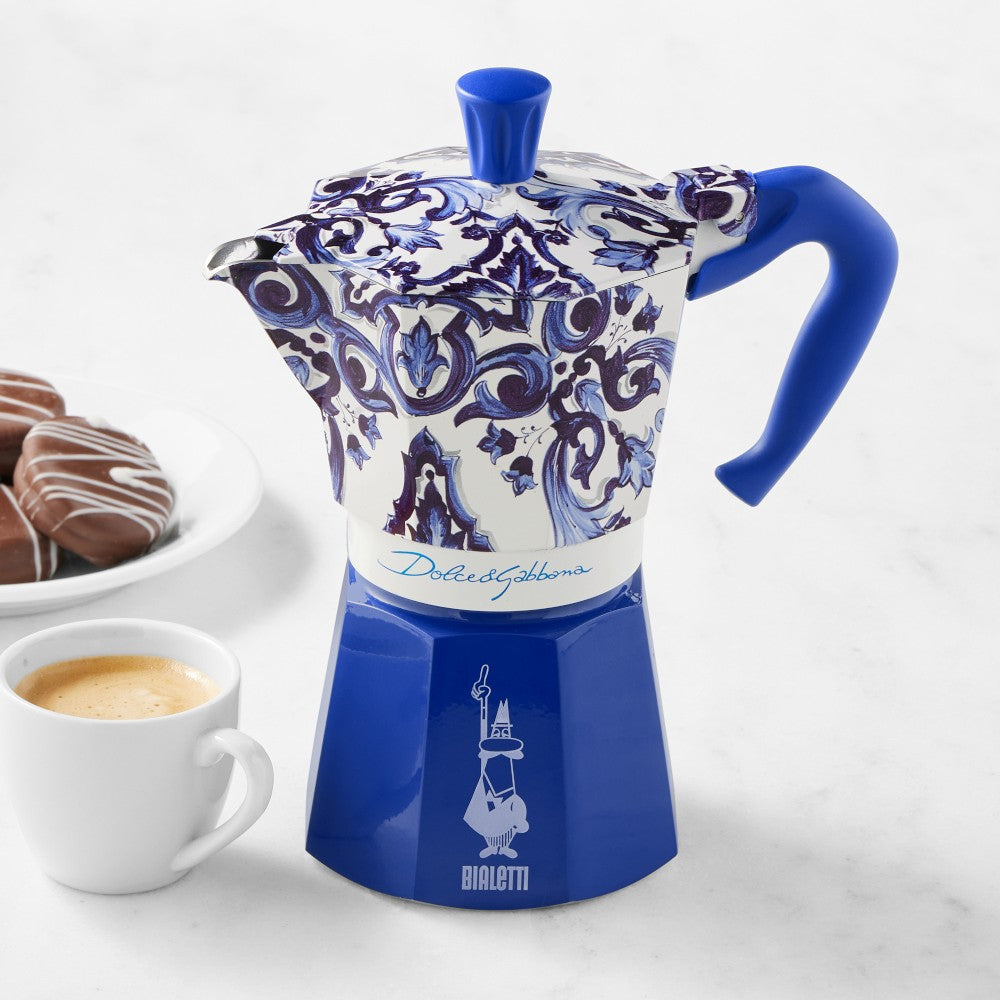 Moka Dolce & Gabbana Blue Mediterraneo 6-Cup Espresso Maker | Bialetti