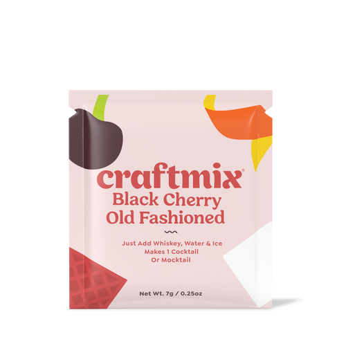 Packaging of craftmix Black Cherry Old Fashioned on a white background