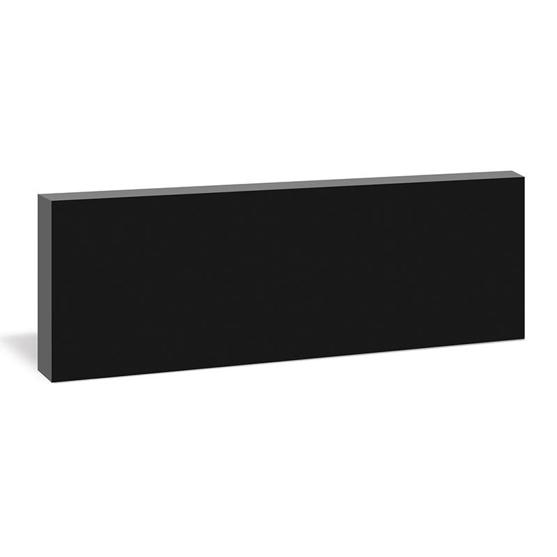Black rectangular customizable plaque on a white background