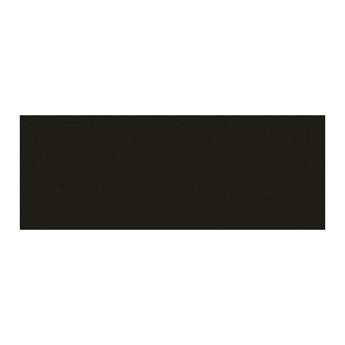 Solid black rectangular plaque on a white background